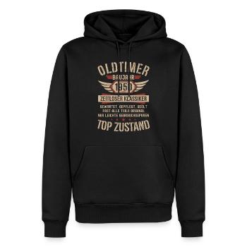 Oldtimer Baujahr 1950 Geboren Jahrgang Geburtstag - Männer Premium Bio Hoodie - Schwarz - Vorne - Nico (187cm)