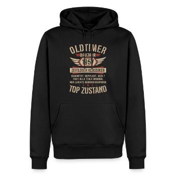 Oldtimer Baujahr 1957 Geboren Jahrgang Geburtstag - Männer Premium Bio Hoodie - Schwarz - Vorne - Nico (187cm)