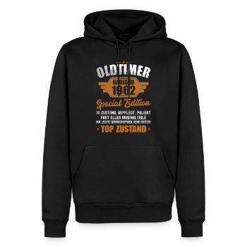 Oldtimer Baujahr 1962 Geboren Jahrgang Geburtstag - Männer Premium Bio Hoodie - Schwarz - Vorne - Nico (187cm)