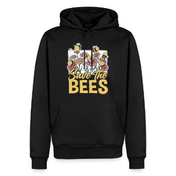 Save the Bees Beekeeper sweet bee and bees - Men’s Premium Organic Hoodie - black - Front - Nico (187cm)