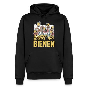 Rettet die Bienen Imker süßes Biene und Bienen - Männer Premium Bio Hoodie - Schwarz - Vorne - Nico (187cm)