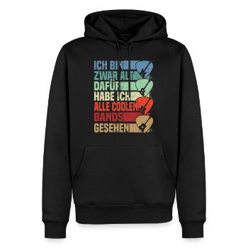 Rocker und Gitarrenliebhaber alle coolen Rockbands - Männer Premium Bio Hoodie - Schwarz - Vorne - Nico (187cm)