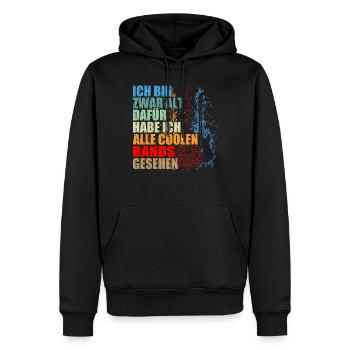Rocker und Gitarrenliebhaber alle coolen Rockbands - Männer Premium Bio Hoodie - Schwarz - Vorne - Nico (187cm)
