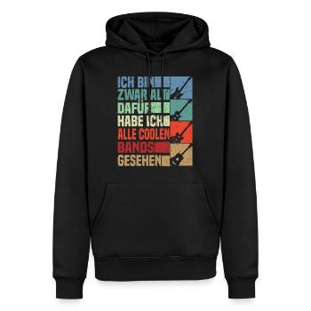 Rocker und Gitarrenliebhaber alle coolen Rockbands - Männer Premium Bio Hoodie - Schwarz - Vorne - Nico (187cm)