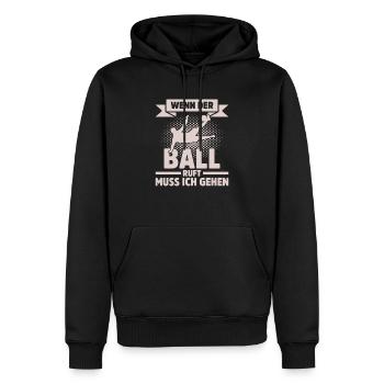Fußballspieler Geschenk Fußball Fan Fußballer - Männer Premium Bio Hoodie - Schwarz - Vorne - Nico (187cm)