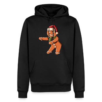 Pain d’épices Casquette de Noël Floss Dance Noël - Sweat à capuche Premium bio Homme - noir - Devant - Nico (187cm)
