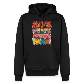 Frauen 80s girl 80er Themen Party Vintage 1980er - Männer Premium Bio Hoodie - Schwarz - Vorne - Nico (187cm)