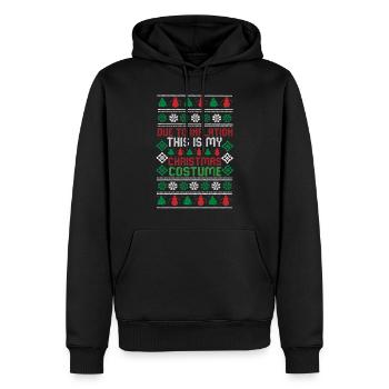 En raison de l’inflation pulls de Noël drôle de Noël - Sweat à capuche Premium bio Homme - noir - Devant - Nico (187cm)