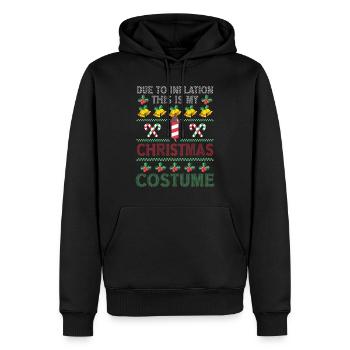 En raison de l’inflation pulls de Noël drôle de Noël - Sweat à capuche Premium bio Homme - noir - Devant - Nico (187cm)