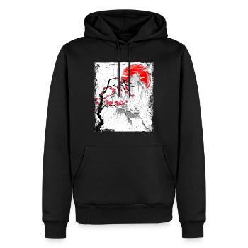 haruno japanische kirschblüten illustration japan - Männer Premium Bio Hoodie - Schwarz - Vorne - Nico (187cm)
