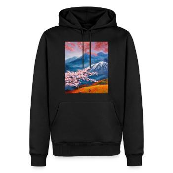 haruno japanische kirschblüten illustration japan - Männer Premium Bio Hoodie - Schwarz - Vorne - Nico (187cm)