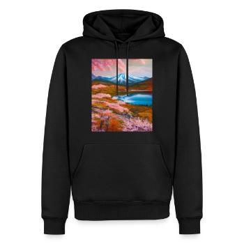haruno japanische kirschblüten illustration japan - Männer Premium Bio Hoodie - Schwarz - Vorne - Nico (187cm)