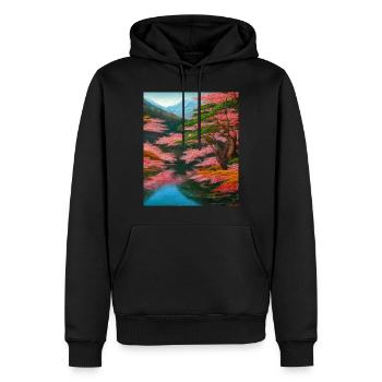 haruno japanische kirschblüten illustration japan - Männer Premium Bio Hoodie - Schwarz - Vorne - Nico (187cm)