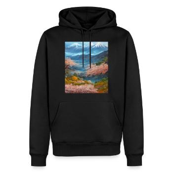 haruno japanische kirschblüten illustration japan - Männer Premium Bio Hoodie - Schwarz - Vorne - Nico (187cm)