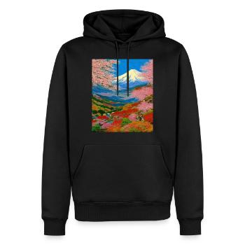 haruno japanische kirschblüten illustration japan - Männer Premium Bio Hoodie - Schwarz - Vorne - Nico (187cm)
