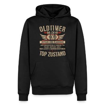 53rd birthday 50 years classic car gift 1973 - Men’s Premium Organic Hoodie - black - Front - Nico (187cm)