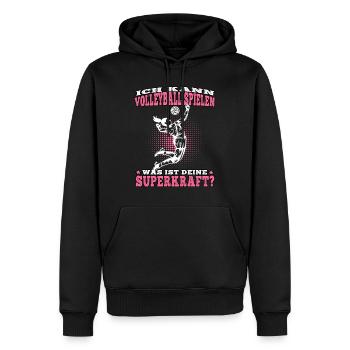 Ich kann Volleyball spielen Volleyballerin - Männer Premium Bio Hoodie - Schwarz - Vorne - Nico (187cm)