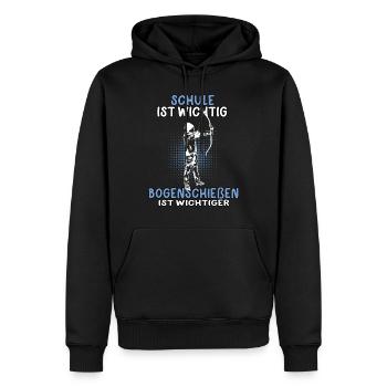 Bogenschießen wichtiger Bogenschütze Bogenschützen - Männer Premium Bio Hoodie - Schwarz - Vorne - Nico (187cm)