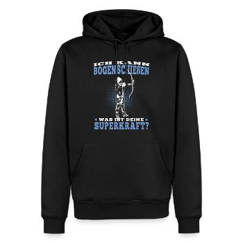Bogenschießen Sperkraft Bogenschütze Bogenschützen - Männer Premium Bio Hoodie - Schwarz - Vorne - Nico (187cm)