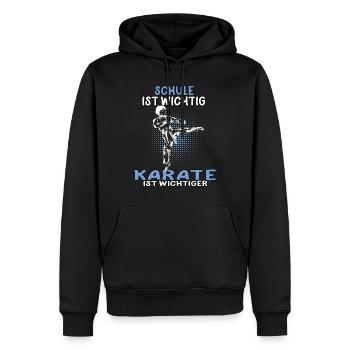 Karate wichtiger Karateka asiatischer Kampfsport - Männer Premium Bio Hoodie - Schwarz - Vorne - Nico (187cm)