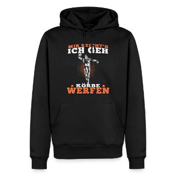 Basketball spielen Basketballer Basketballspieler - Männer Premium Bio Hoodie - Schwarz - Vorne - Nico (187cm)