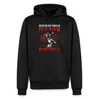 würde lieber Handball spielen Handballer - Männer Premium Bio Hoodie - Schwarz - Vorne - Nico (187cm)