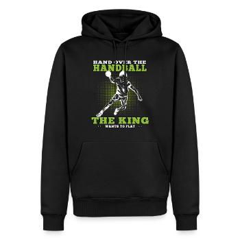 würde lieber Handball spielen Handballer - Männer Premium Bio Hoodie - Schwarz - Vorne - Nico (187cm)