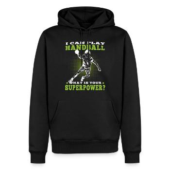 würde lieber Handball spielen Handballer - Männer Premium Bio Hoodie - Schwarz - Vorne - Nico (187cm)