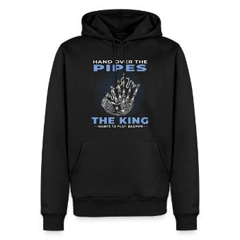 König will dudeln Dudelsack schottische Sackpfeife - Männer Premium Bio Hoodie - Schwarz - Vorne - Nico (187cm)