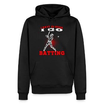I go batting Baseball Baseballer Baseballspieler - Männer Premium Bio Hoodie - Schwarz - Vorne - Nico (187cm)