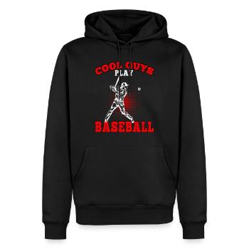 Coole Jungs Baseball Baseballer Baseballspieler - Männer Premium Bio Hoodie - Schwarz - Vorne - Nico (187cm)