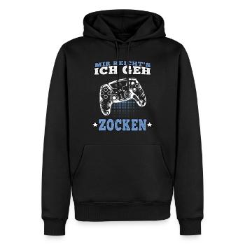 Ich geh zocken Videospiele Gamer Gaming Zocker - Männer Premium Bio Hoodie - Schwarz - Vorne - Nico (187cm)