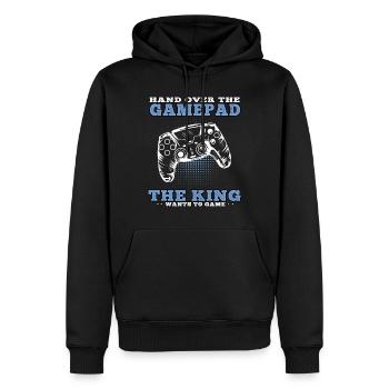 Manette de jeu Jeux vidéo Gamer Gaming Gamers - Sweat à capuche Premium bio Homme - noir - Devant - Nico (187cm)