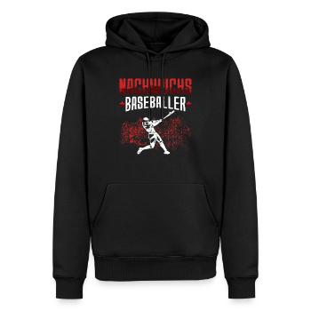 Baseball Nachwuchs Baseballer Baseballspieler - Männer Premium Bio Hoodie - Schwarz - Vorne - Nico (187cm)