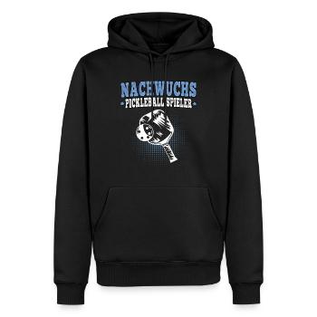 Pickelball Nachwuchs Pickleball Spieler - Männer Premium Bio Hoodie - Schwarz - Vorne - Nico (187cm)