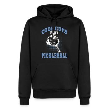 Cool guys play pickleball Pickelball - Men’s Premium Organic Hoodie - black - Front - Nico (187cm)