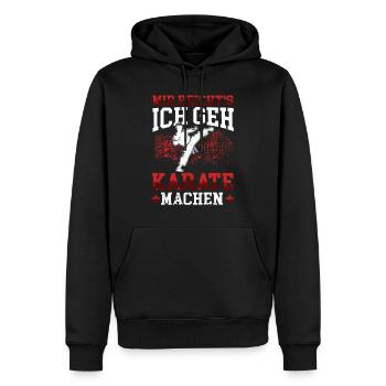 Geh Karate machen Karateka asiatischer Kampfsport - Männer Premium Bio Hoodie - Schwarz - Vorne - Nico (187cm)
