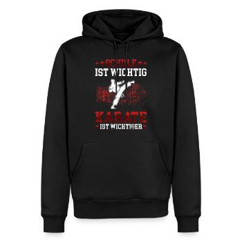 Karate wichtiger Karateka asiatischer Kampfsport - Männer Premium Bio Hoodie - Schwarz - Vorne - Nico (187cm)