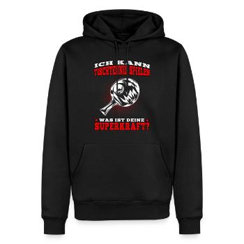 Ich kann Tischtennis spielen Tischtennisspieler - Männer Premium Bio Hoodie - Schwarz - Vorne - Nico (187cm)