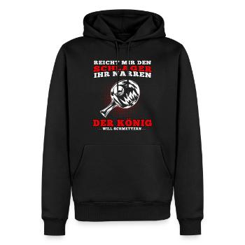 Tischtennis König schmettern Tischtennisspieler - Männer Premium Bio Hoodie - Schwarz - Vorne - Nico (187cm)