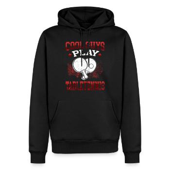 Coole Jungs spielen Tischtennis Tischtennisspieler - Männer Premium Bio Hoodie - Schwarz - Vorne - Nico (187cm)