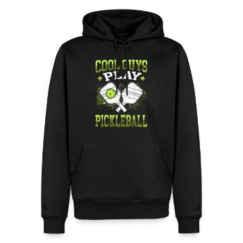 Cool guys play pickleball Pickelball - Men’s Premium Organic Hoodie - black - Front - Nico (187cm)