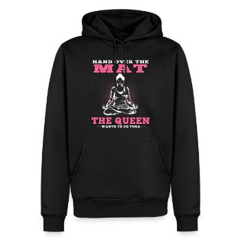 Yoga Queen veut faire du yoga Namasté Meditation - Sweat à capuche Premium bio Homme - noir - Devant - Nico (187cm)