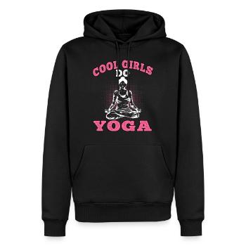 Les filles cool font de la méditation Yoga Namasté - Sweat à capuche Premium bio Homme - noir - Devant - Nico (187cm)