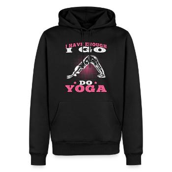 Yoga Je vais faire du yoga Méditation Namasté - Sweat à capuche Premium bio Homme - noir - Devant - Nico (187cm)