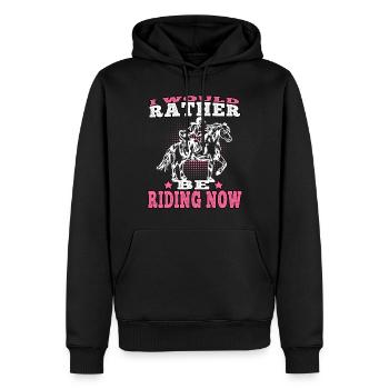 Lieber Reiten auf Pferd Reiter Reiterin - Männer Premium Bio Hoodie - Schwarz - Vorne - Nico (187cm)