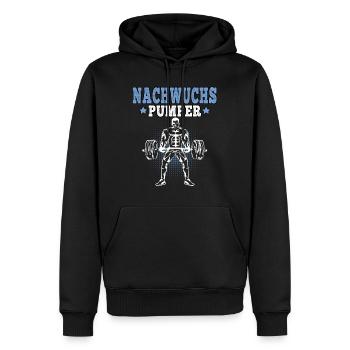 Nachwuchs Pumper Pumpen Fitnesstudio Fitness Gym - Männer Premium Bio Hoodie - Schwarz - Vorne - Nico (187cm)
