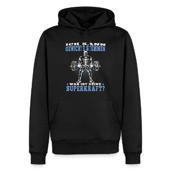 Ich kann Gewichte stemmen Workout Fitness Pumpen - Männer Premium Bio Hoodie - Schwarz - Vorne - Nico (187cm)