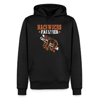 Nachwuchs Faultier Ich geh schlafen faul Faulenzer - Männer Premium Bio Hoodie - Schwarz - Vorne - Nico (187cm)