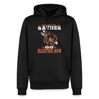 Faultier würde lieber schlafen gehen Faulenzer - Männer Premium Bio Hoodie - Schwarz - Vorne - Nico (187cm)